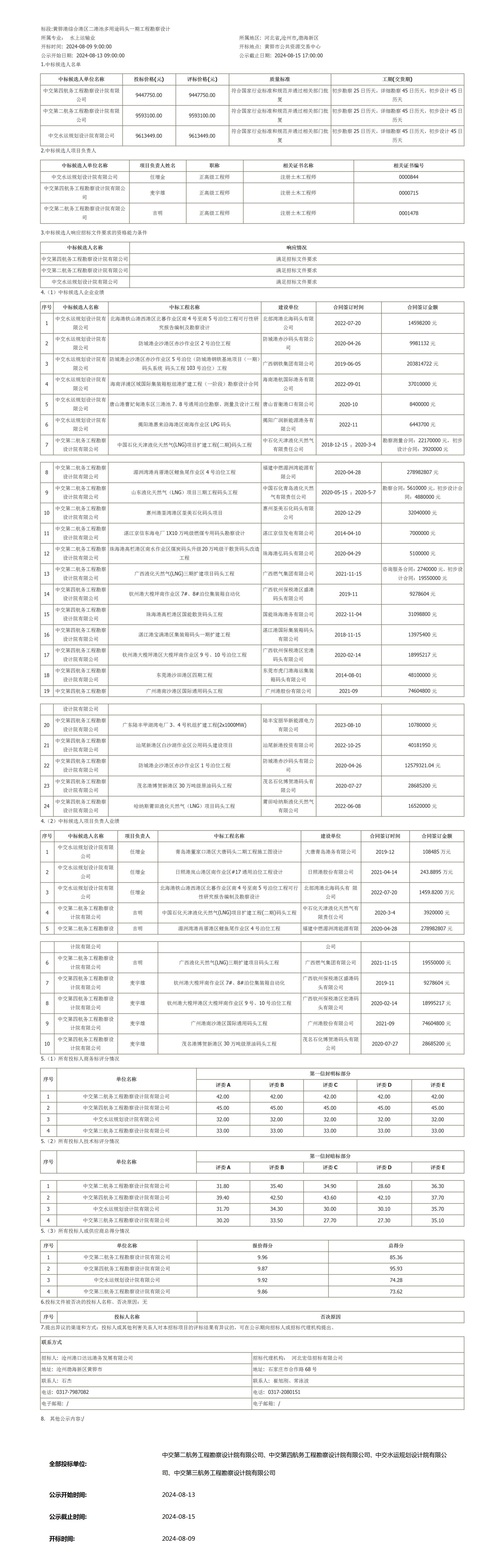 黃驊港綜合港區(qū)二港池多用途碼頭一期工程勘察設(shè)計(jì)中標(biāo)候選人公示_01.jpg